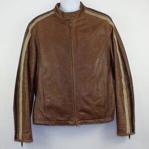 Danier Leather Brown Leather Motorcycle Jacket (L)